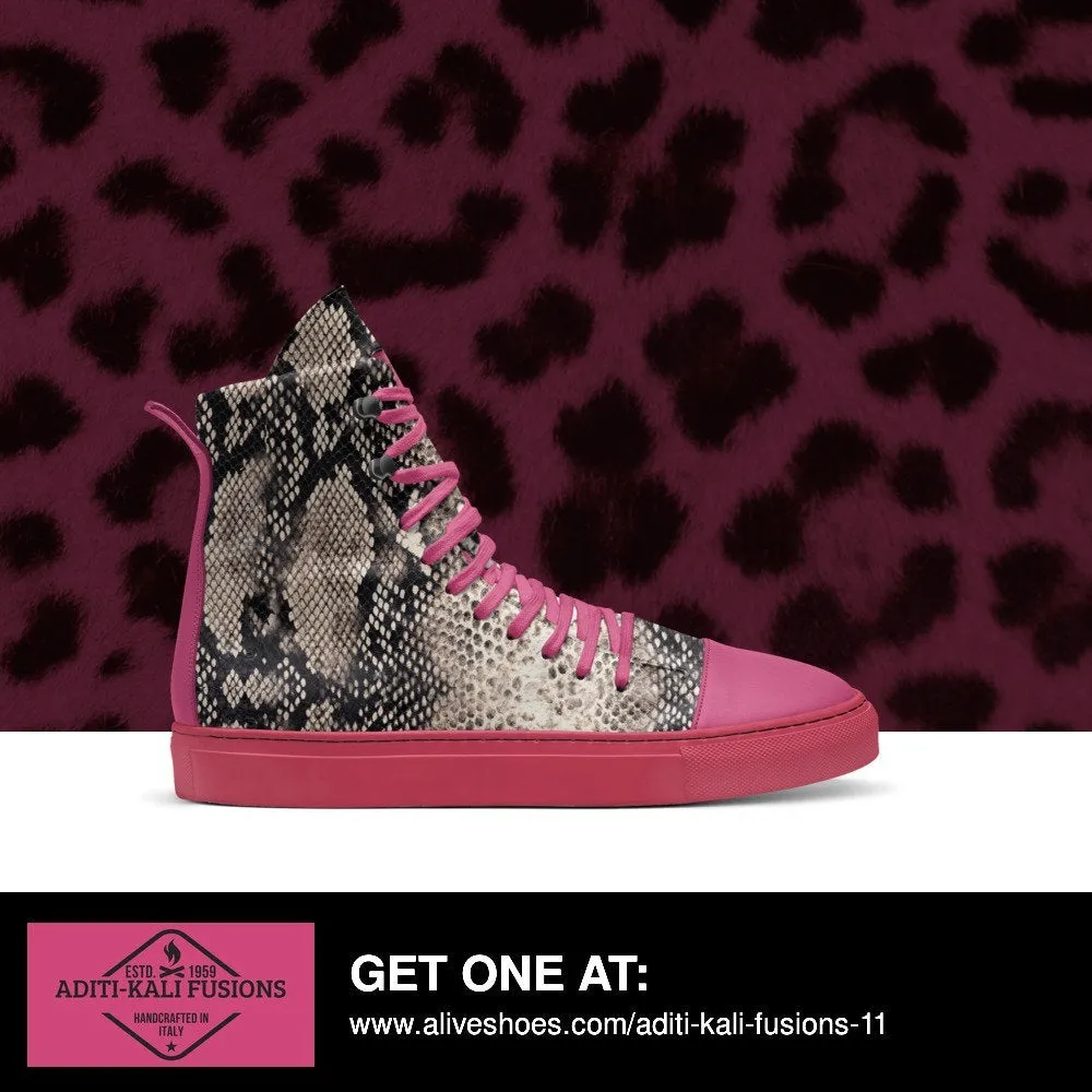 ADITI-KALI FUSIONS unisex Monument high top. limited edition Designer Showcase Collection.