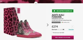 ADITI-KALI FUSIONS unisex Monument high top. limited edition Designer Showcase Collection.