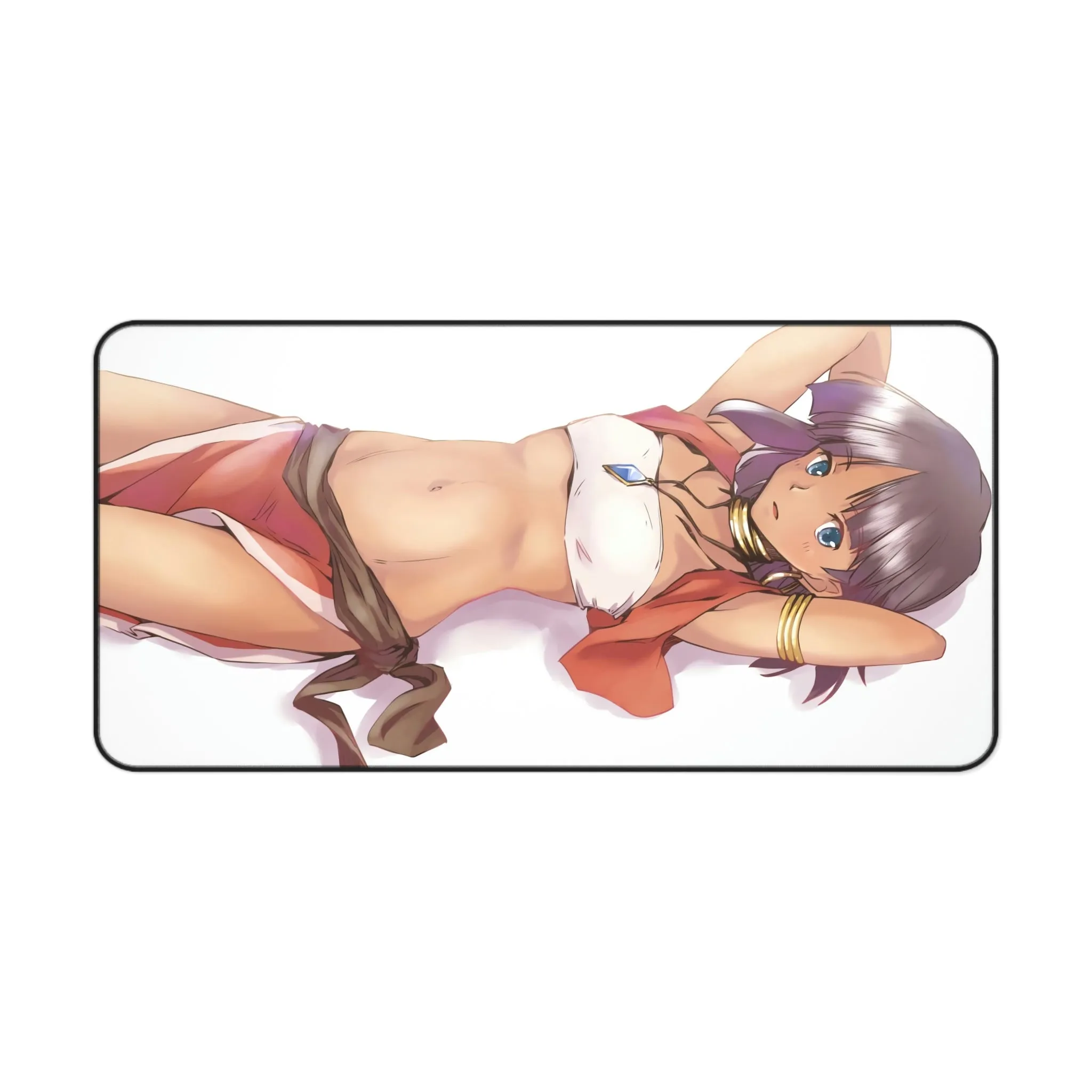 Anime Black Girl Waifu Nadia La Arwall Desk Mat - The Secret of Blue Water XXL Gaming Mousepad - Nonslip Card Playmat