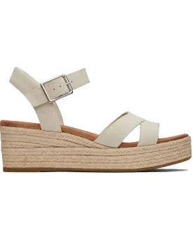 Audrey Espadrille Wedge Sandals in Fog