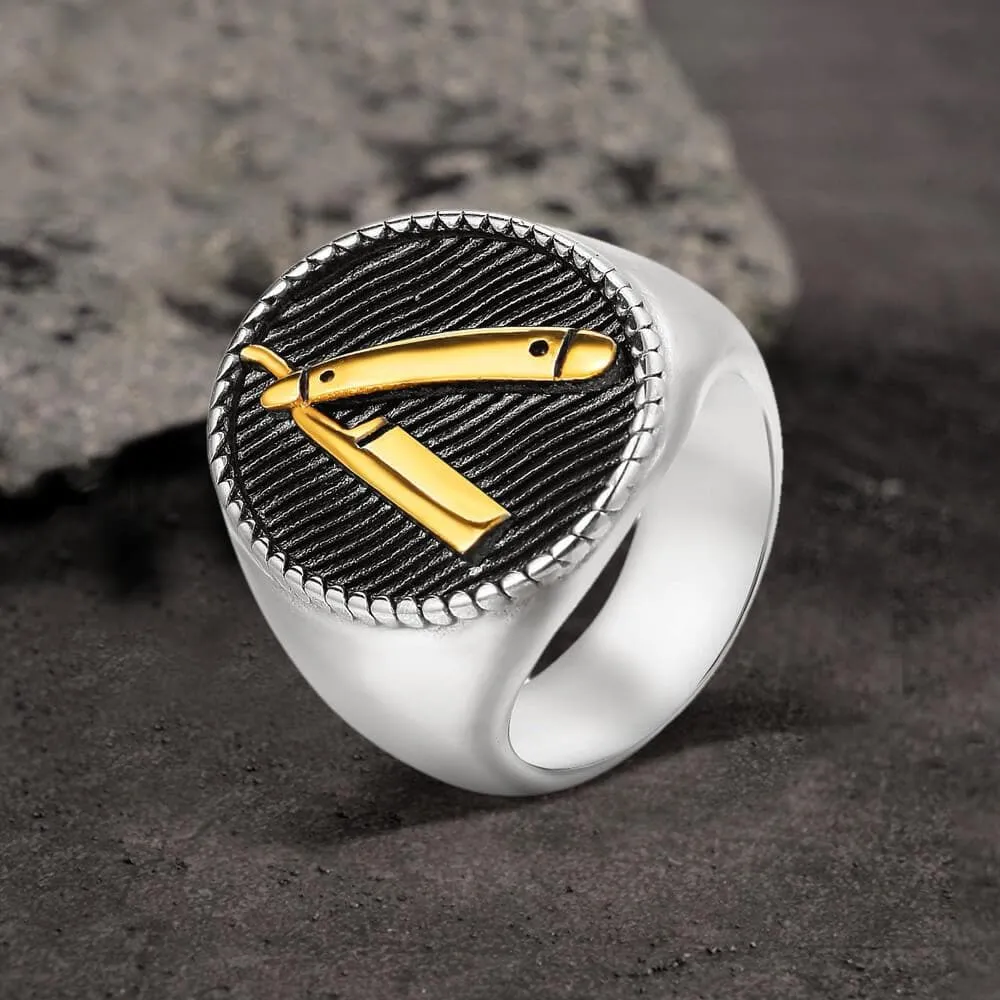 Barber Razor Stainless Steel Ring