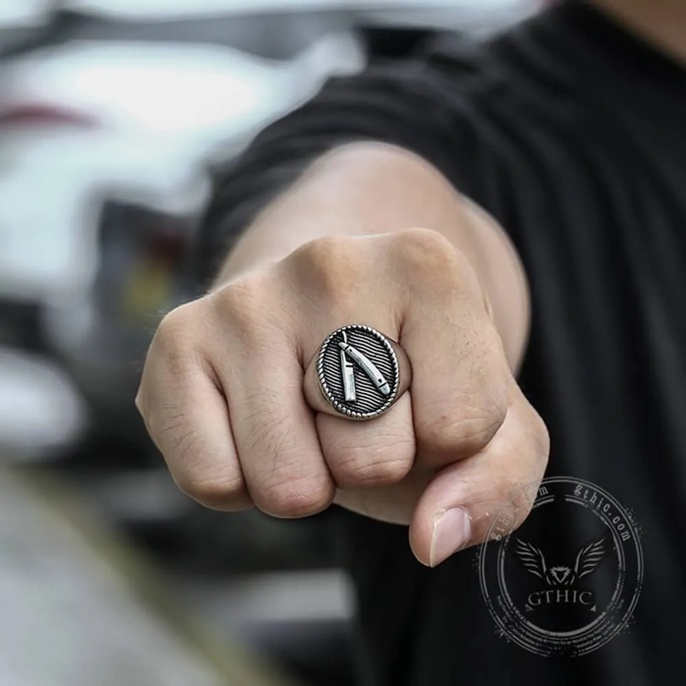 Barber Razor Stainless Steel Ring