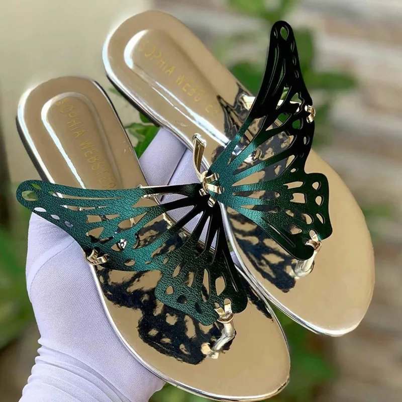 Beautiful Butterfly Flat Slippers -1027