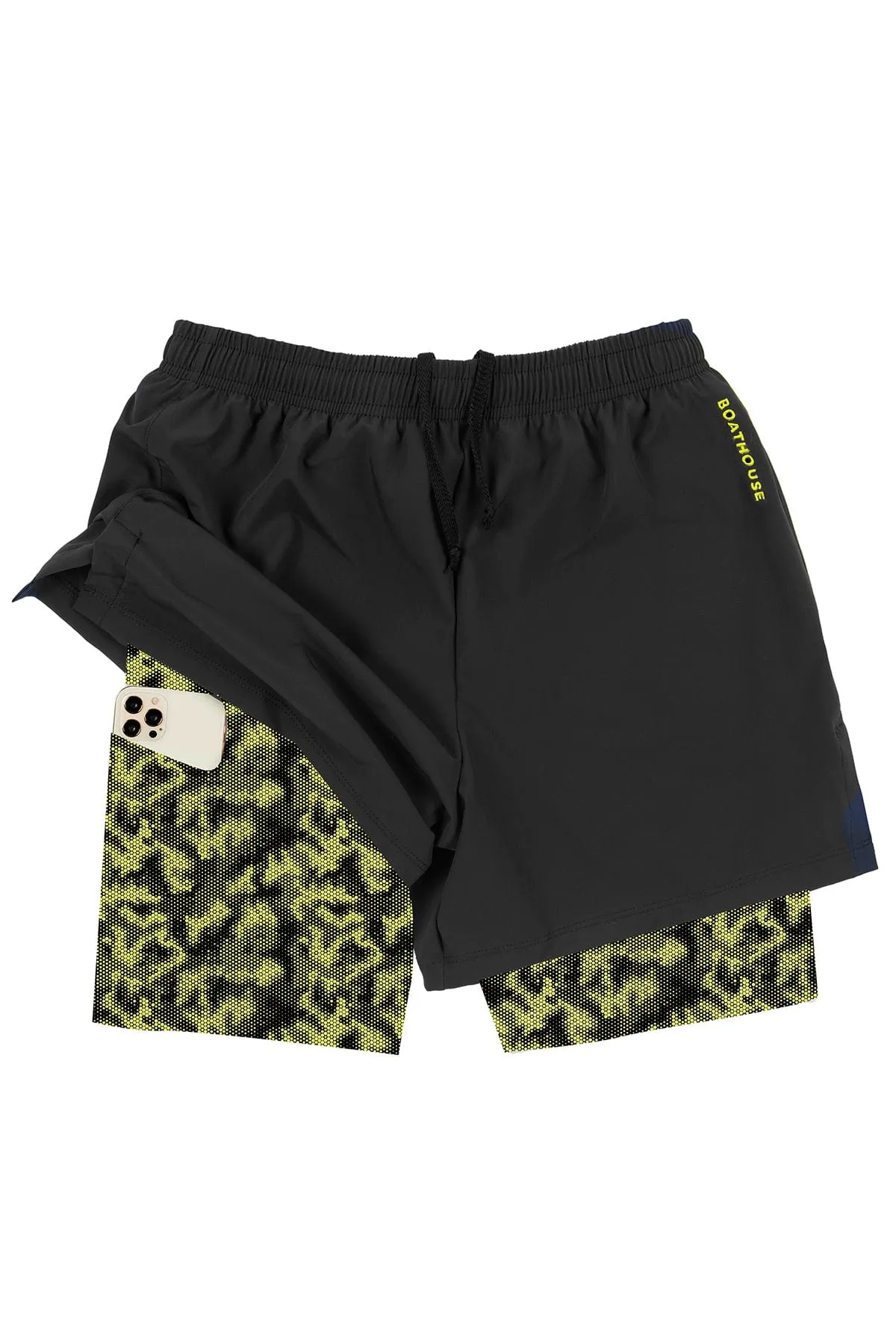 BOATHOUSE Men's Double Layer Hi-Vis Training Shorts