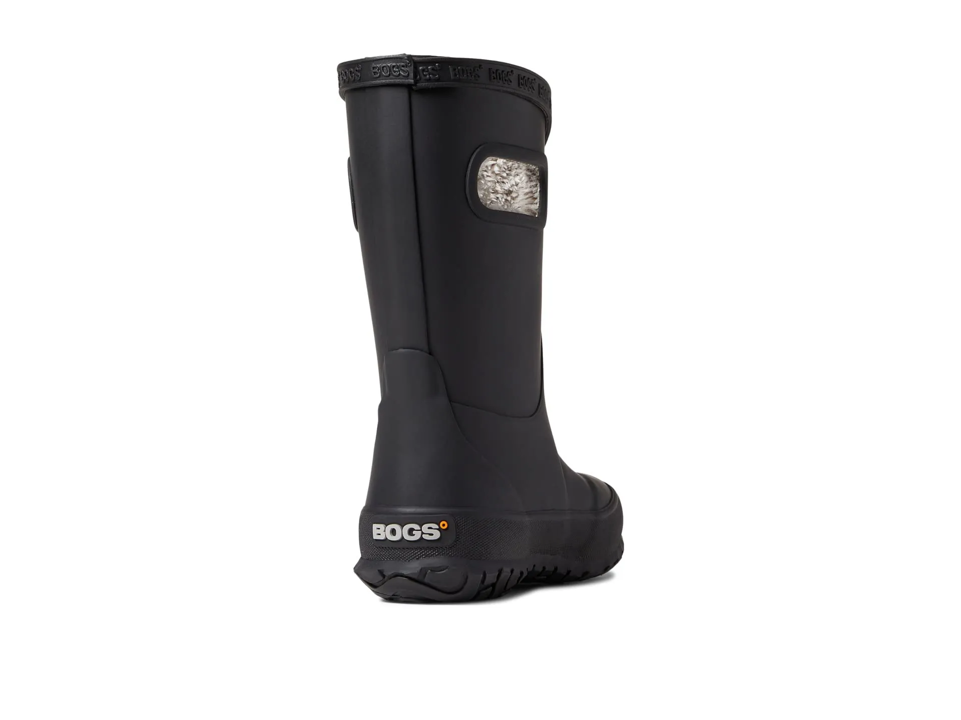 Bogs Kids Rain Boot Plush (Toddler/Little Kid/Big Kid), black