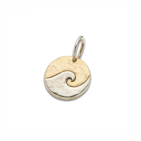 Brass and Silver Mr Wave Charm 4063