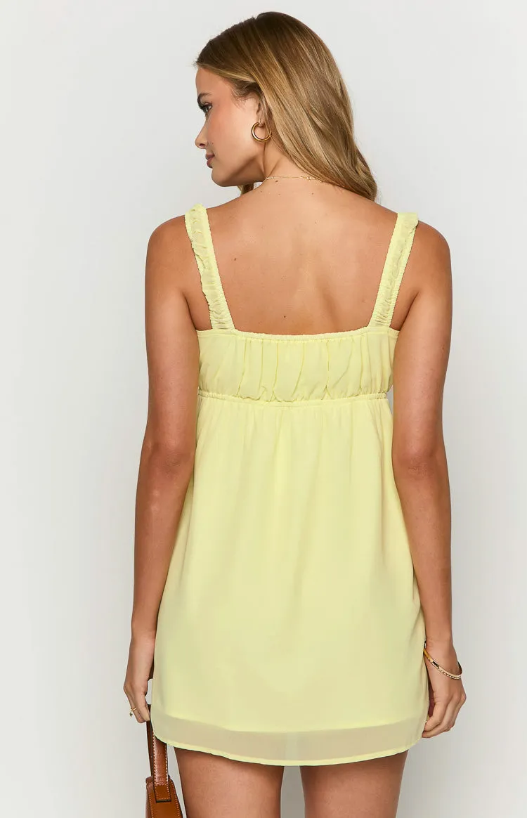 Brooke Yellow Mini Dress