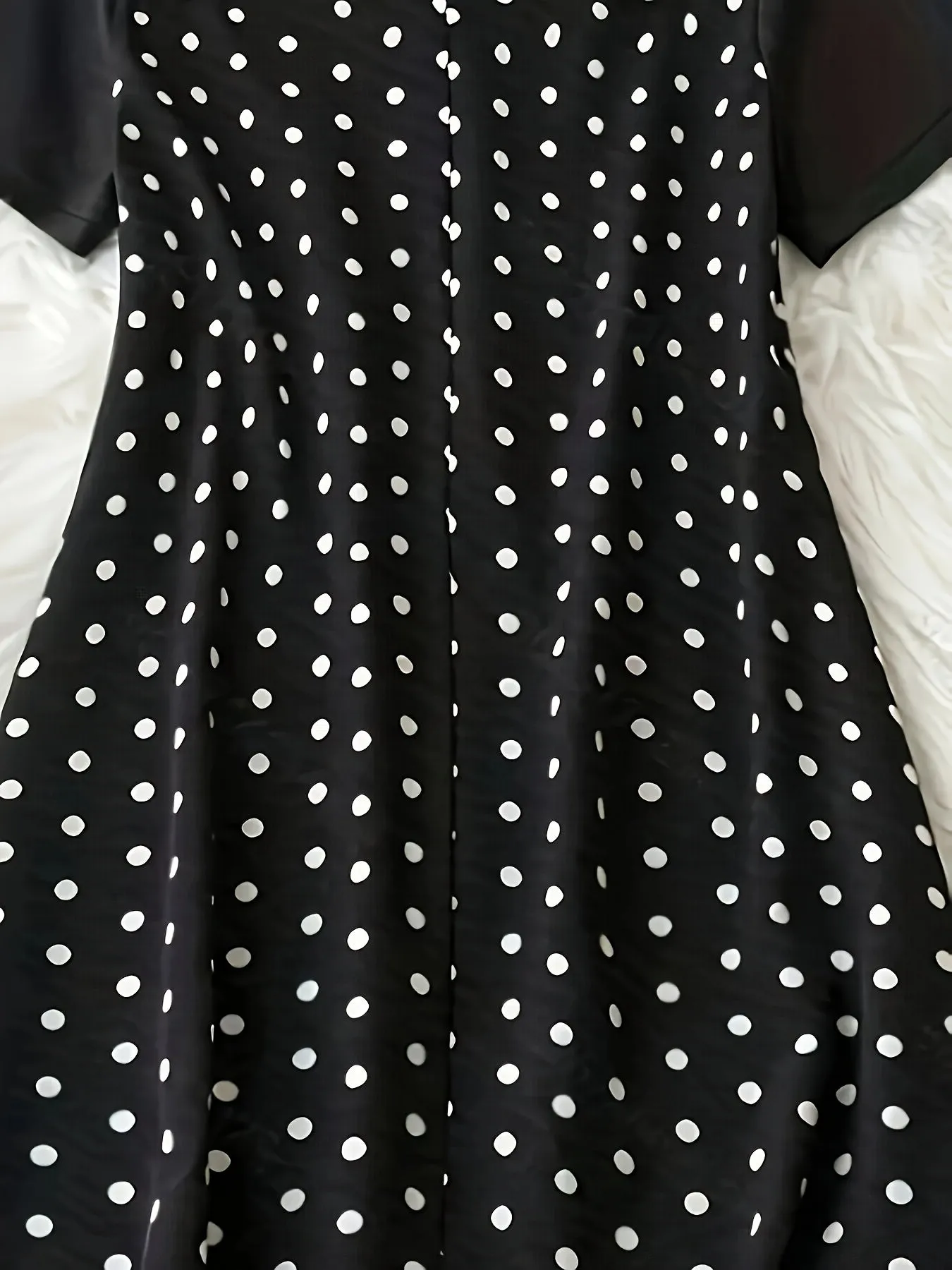 Chic Comfort Plus Size Polka Dot Print Casual Lounge Dress for Women