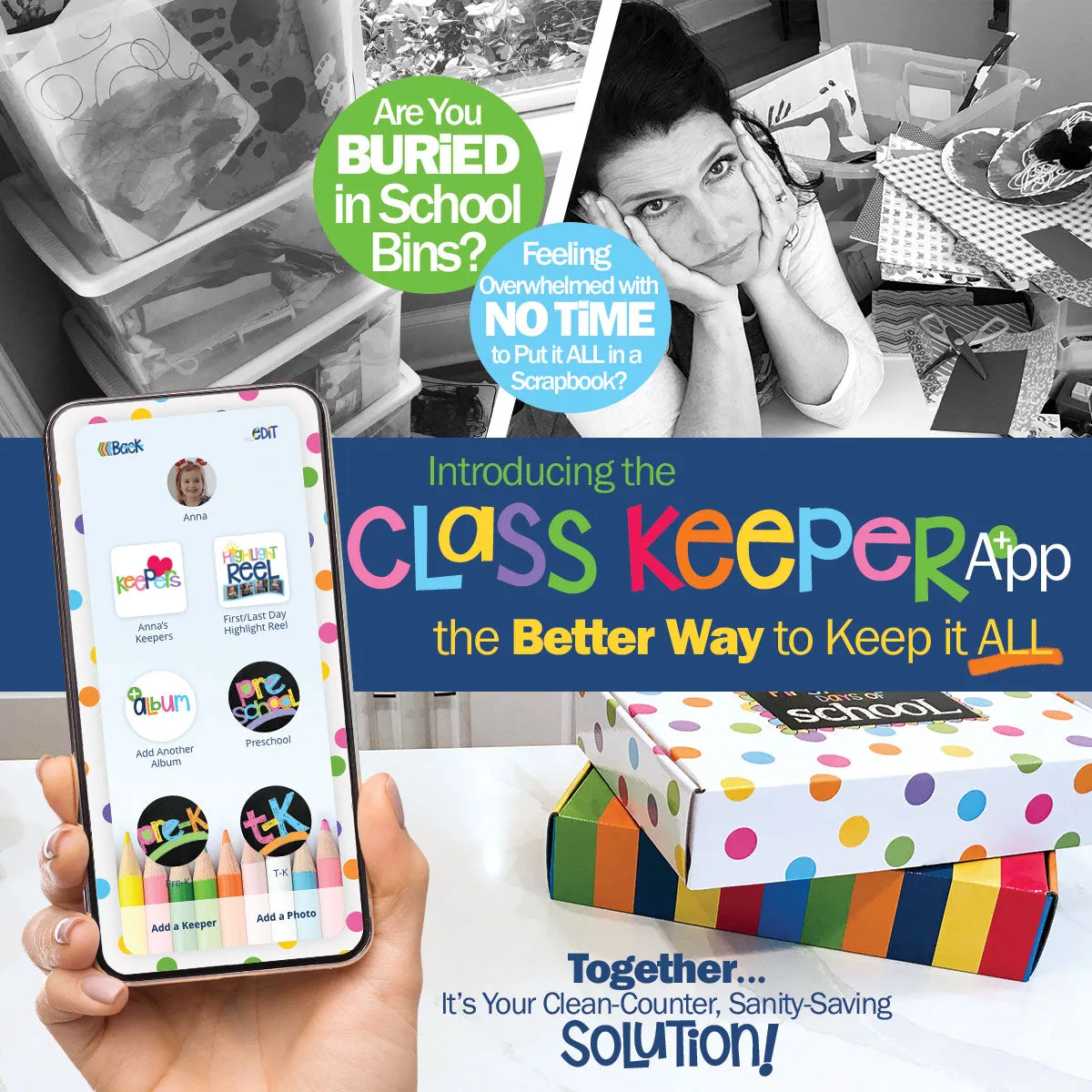 Class Keeper® Easiest School Days Memory Book | (2) Styles | Keepsake