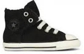 Converse 732494 Chuck Taylor Easy-Slip Hi-top for infants - Black Suede/egret - 20% REDUCED !