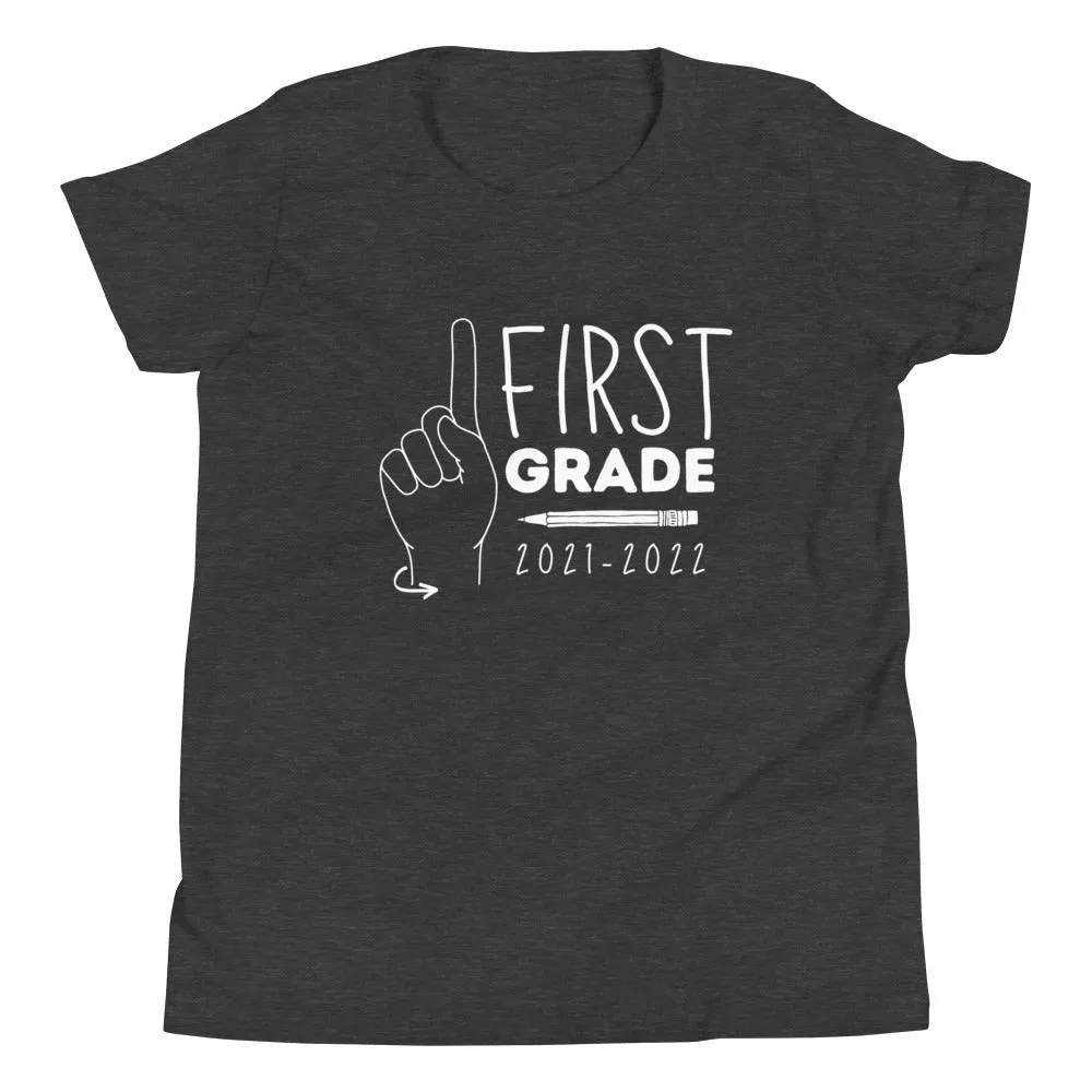 FIRST GRADE Youth Short Sleeve Tee (White Ink)