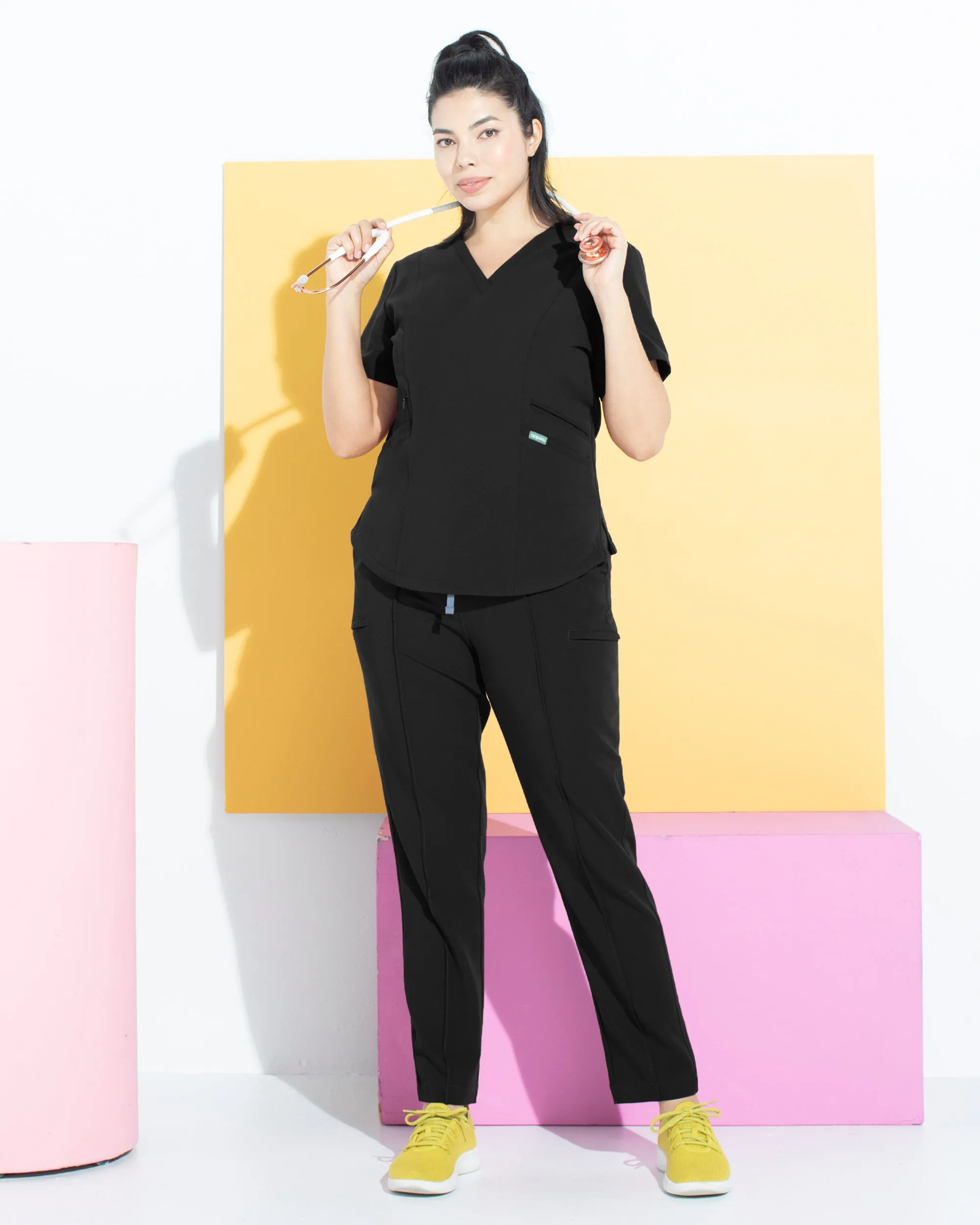 FYSEL® Amelia‎ ‎ Fitted Scrub Top (Final Sale)