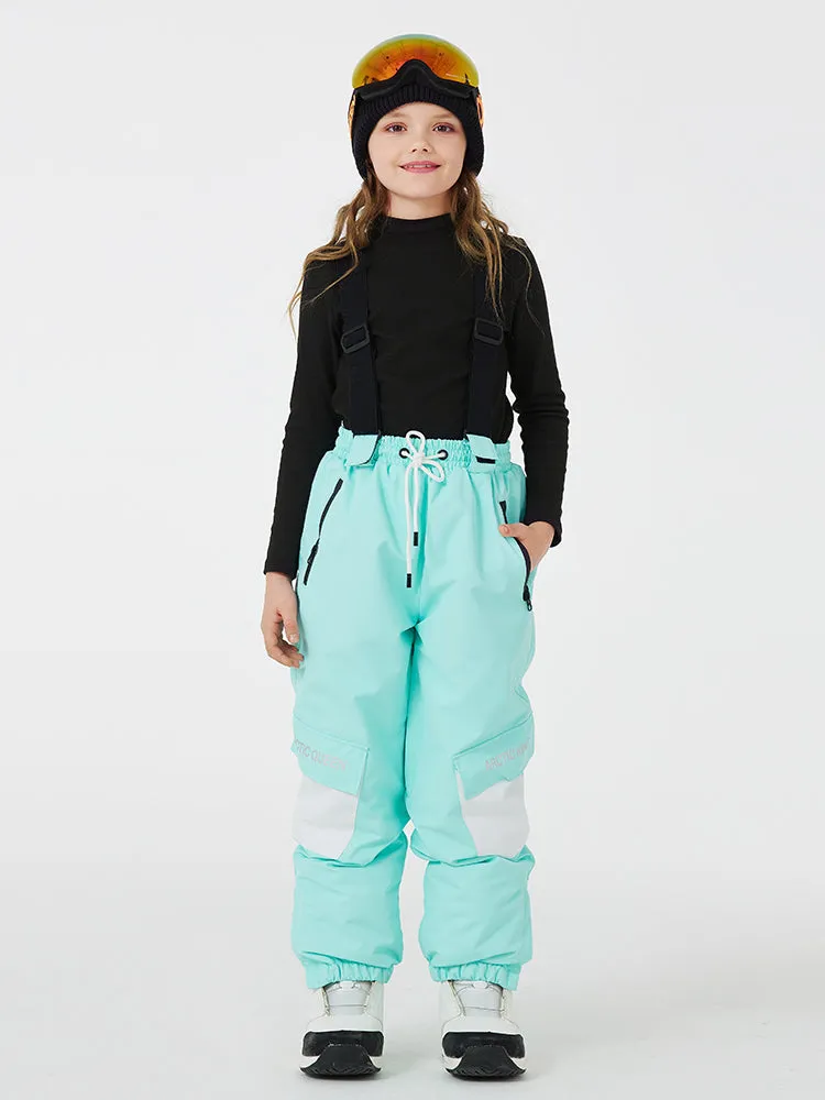 Kid's Unisex Mountain Lover Waterproof Snow Pants Ski Bibs