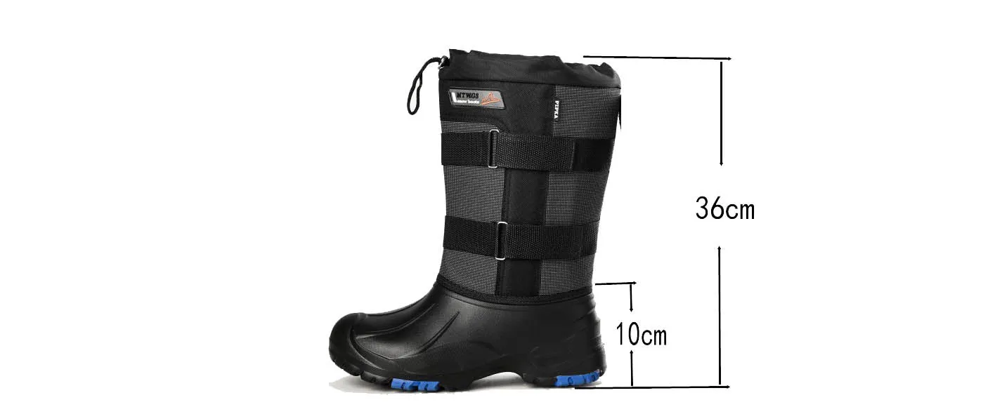 Outdoor Winter Snow Fishing Boots Waders Hunting Boot Fishing Caza Snow Waterproof Shoes Non-slip with Steel Nails Camping Boots