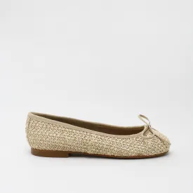 Papanatas Rafia Natural Ballet Flat