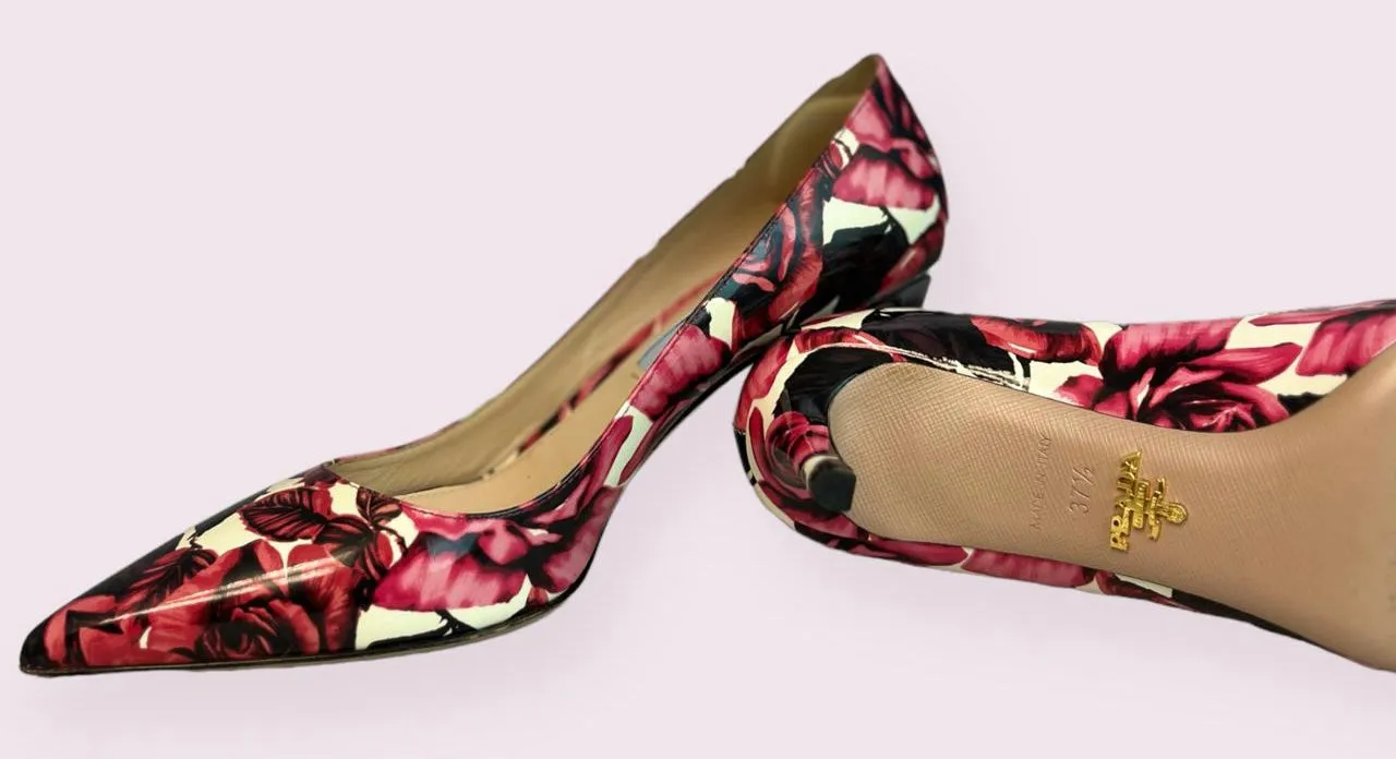 PRADA Heel Flower Design (PREOWNED)