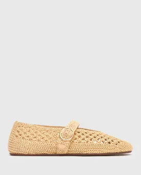 PRE-ORDER ALANA Raffia Ballet Flats