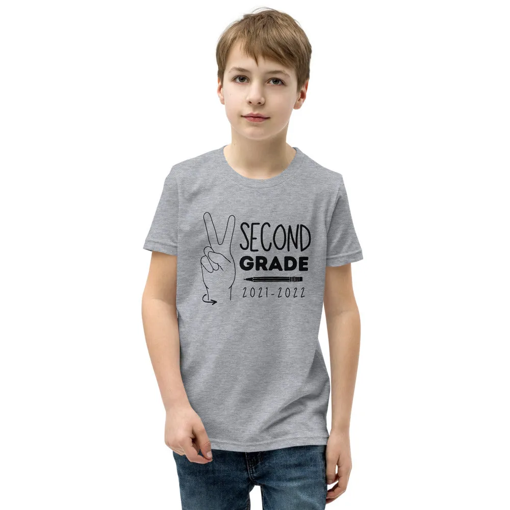 SECOND GRADE Youth Short Sleeve T-Shirt (Black Ink)