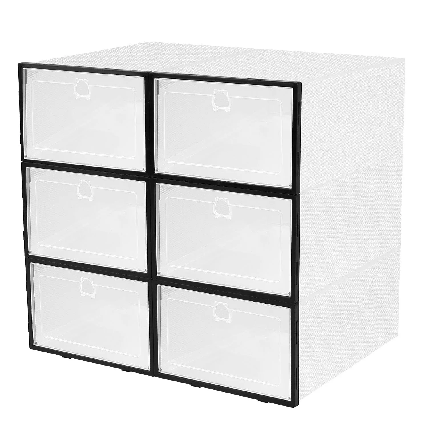 Stackable Shoe Storage Bin Transparent Dustproof