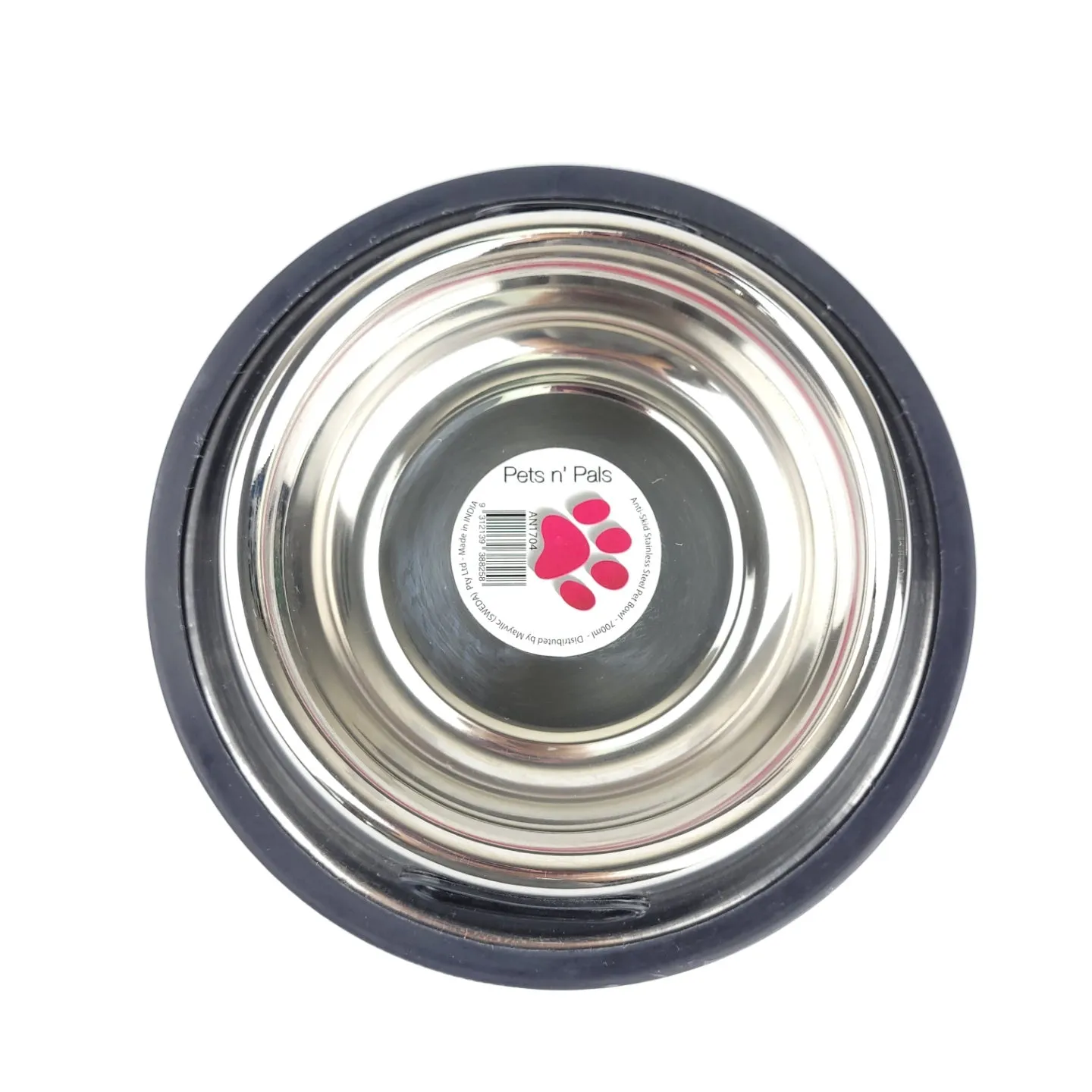 Stainless Steel Pet Bowl Black Anti-Skid-700ml