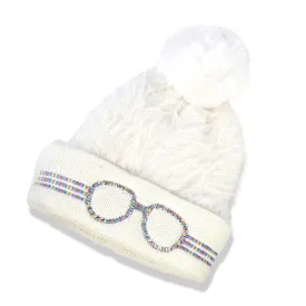 White Snow Knit Kids' Beanie Hat