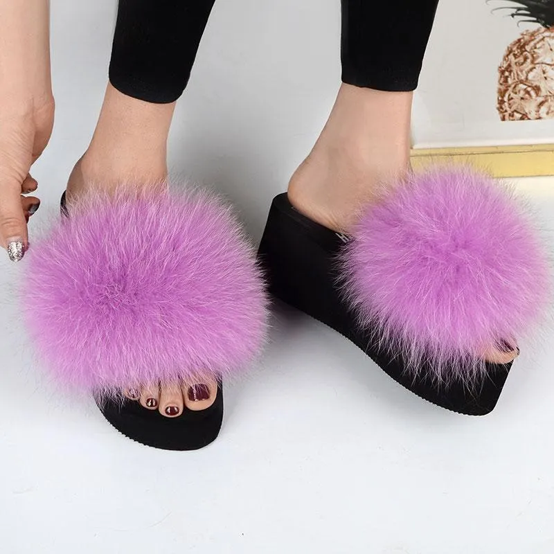 Women's Cute Plush Fox Fur Fluffy Slippers (25 Colors)